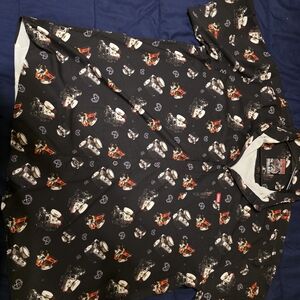 DIXXON Black Skull and Motorcycle Shirt